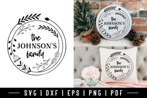 Download Hand Drawn Christmas Family Wreath SVG - Svg Collection