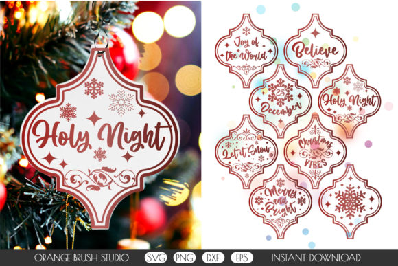 Download Christmas Arabesque Tile Ornament Bundle - Christmas arabesque tile Collection