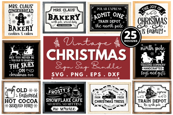 Download Farmhouse Christmas Sign SVG Bundle - Svg Collection