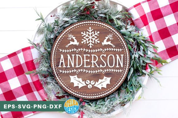 Download Christmas Family Monogram Sign SVG - Svg Collection