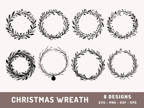 Download 8 Christmas Wreath Svg, Xmas Wreath Png - Svg Collection
