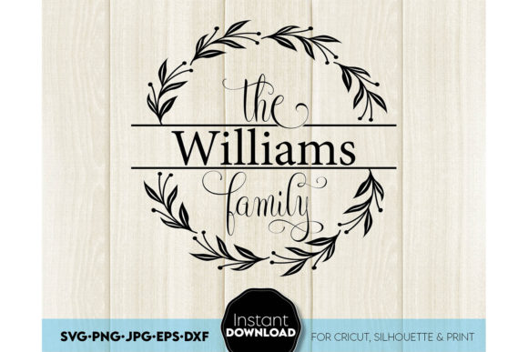 Download Family Monogram Sign SVG Split Last Name - Svg Collection
