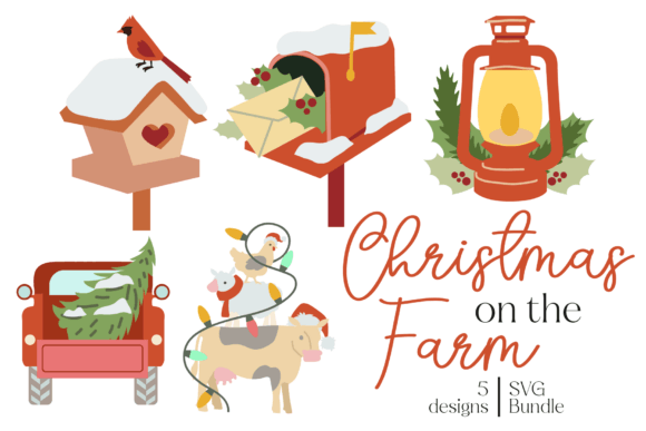 Download Christmas on the Farm SVG Bundle - Svg Collection