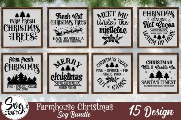 Download Farmhouse Christmas SVG Bundle - Svg Collection