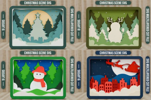 Download Christmas Scene SVG Laser Craft BUNDLE - Svg Collection
