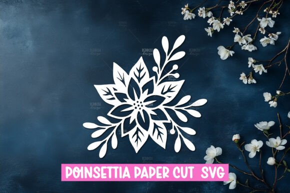 Download Paper Cut Poinsettia Flower SVG - Svg Collection