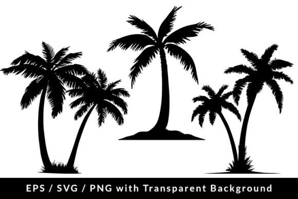 Download Palm Tree Silhouette Set SVG EPS PNG - Svg Collection