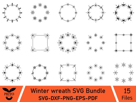 Download Winter Wreath SVG Bundle - Winter wreath svg Collection