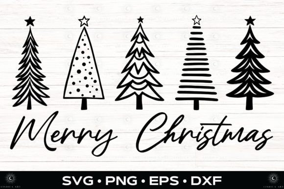 Download Merry Christmas Trees SVG - ClipArt PNG - Svg Collection