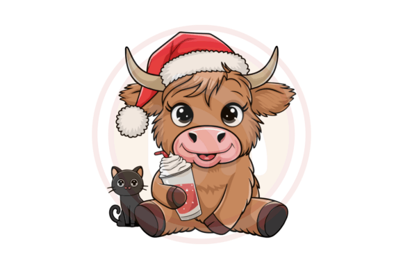 Download Highland Cow Christmas Svg, Black Cat - Svg Collection