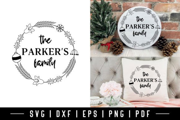 Download Hand Drawn Christmas Family Wreath SVG - Svg Collection