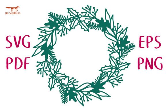 Download Winter Foliage Wreath SVG Cut File - Svg Collection