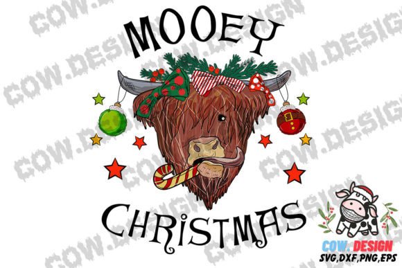 Download Retro Mooey Christmas Highland Cow SVG - Svg Collection