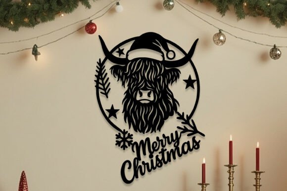 Download Laser Cut Christmas Highland Cow SVG - Svg Collection
