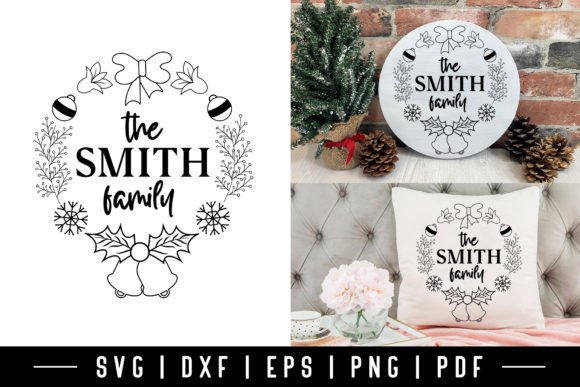 Download Christmas Family Wreath SVG - Svg Collection