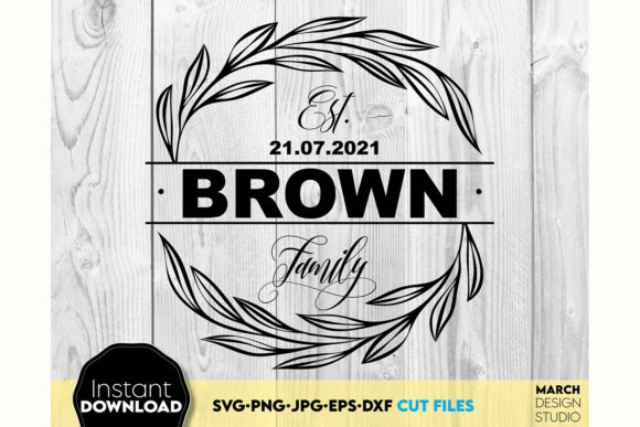 Download Family Monogram Sign SVG Split Last Name - Svg Collection