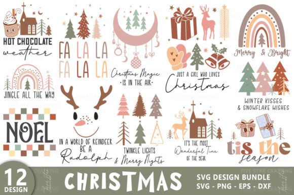 Download Boho Christmas SVG PNG Bundle - Svg Collection