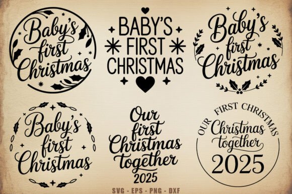 Download Baby’s First Christmas Ornament SVG Set - Svg Collection