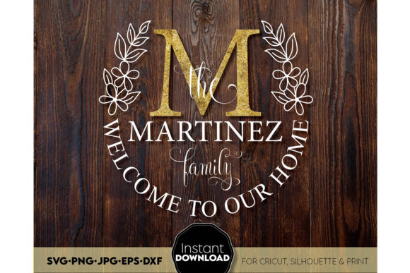 Download Family Monogram Sign SVG Split Last Name - Svg Collection