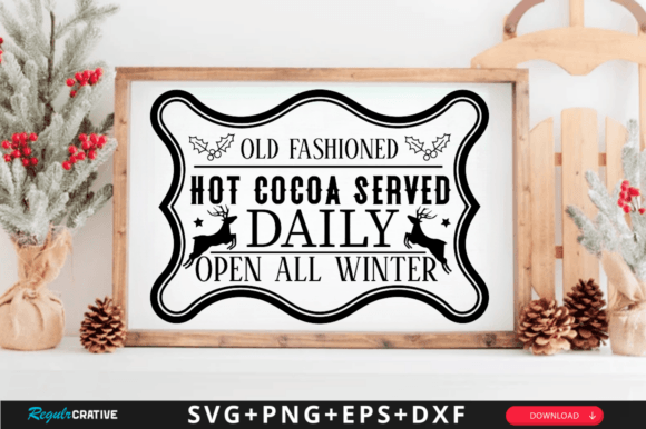 Download Old Fashioned Hot Cocoa Served Daily SVG - Svg Collection