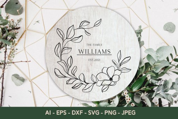 Download Family Monogram Svg Flower Wreath SVG - Svg Collection