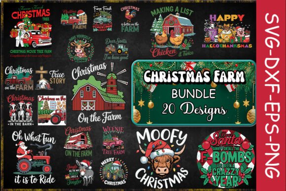 Download Christmas Farm SVG Bundle - Svg Collection