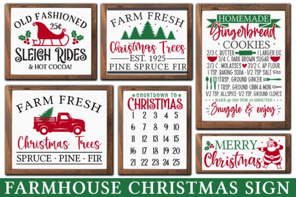 Download Farmhouse Christmas Sign SVG Bundle - Svg Collection