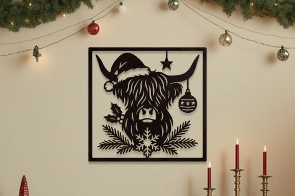 Download Laser Cut Christmas Highland Cow SVG - Svg Collection