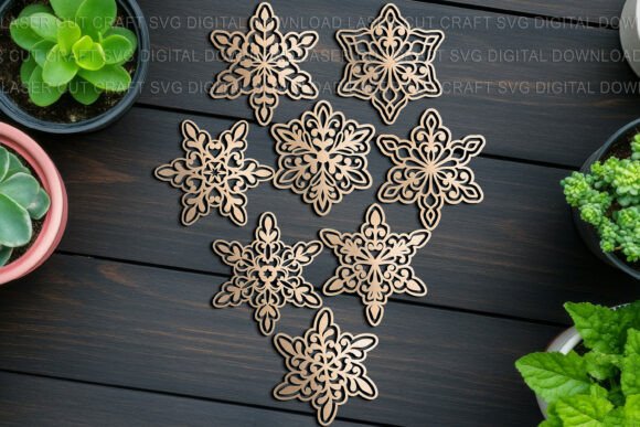 Download Snowflakes SVG Bundle, Laser, Craft Cut - Svg Collection