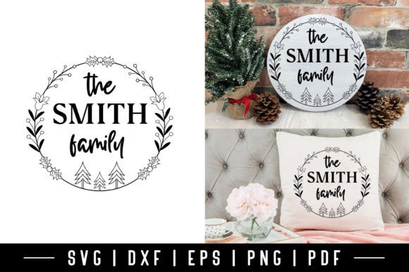 Download Christmas Family Wreath SVG - Svg Collection