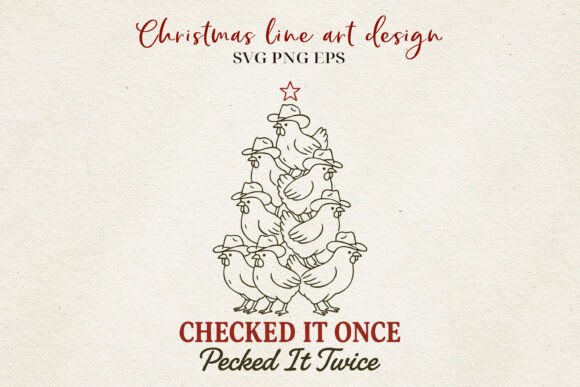 Download Chicken Christmas Line Art | Farm SVG - Svg Collection