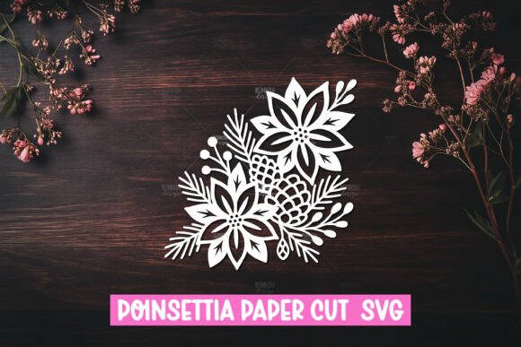 Download Paper Cut Poinsettia Flower SVG - Svg Collection
