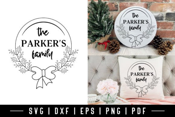 Download Hand Drawn Christmas Family Wreath SVG - Svg Collection