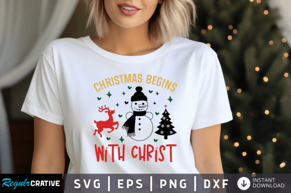 Download Christmas Begins with Christ Svg Design - Svg Collection