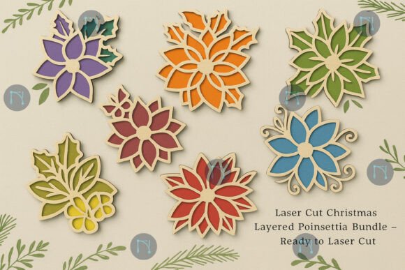 Download Laser Cut Layered Poinsettia SVG Bundle - Svg Collection