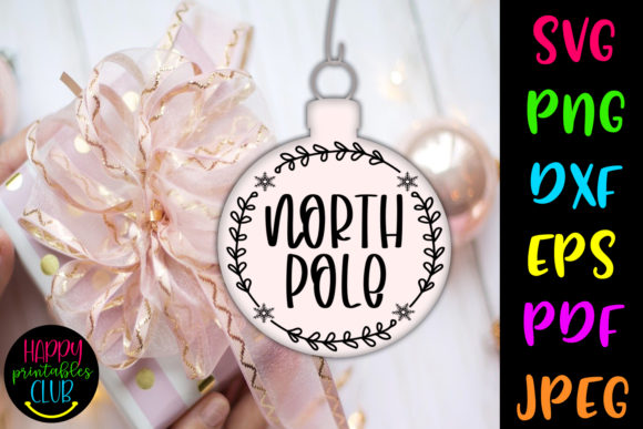 Download Christmas Round Ornaments SVG-North Pole - Svg Collection