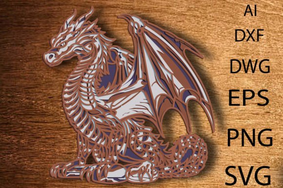 Download Dragon Multilayer Svg/3D Dragon Mandala - Svg Collection