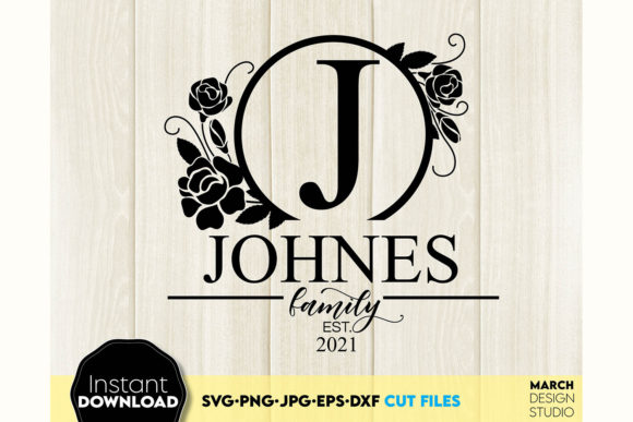Download Family Monogram Sign SVG Split Wreath - Svg Collection