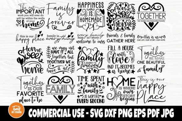 Download Family Quotes SVG Bundle, Farmhouse Sign - Svg Collection