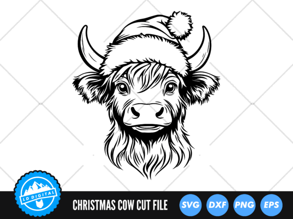 Download Christmas Cow SVG | Festive Cow Cut File - Svg Collection