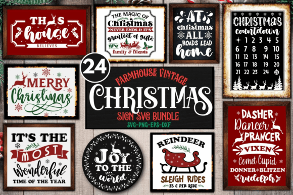 Download Farmhouse Christmas Sign SVG Bundle - Svg Collection
