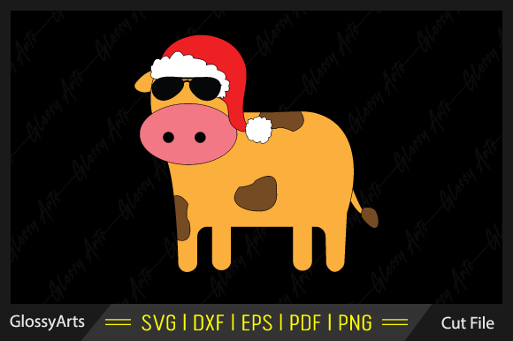 Download Christmas Cow Svg Printable Cut File - Svg Collection