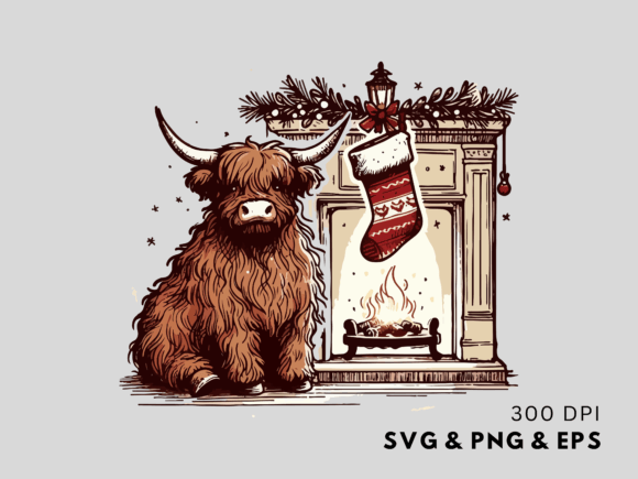 Download Christmas Highland Cow Christmas SVG - Svg Collection