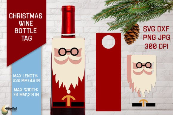 Download Santa Claus SVG. Christmas Wine Bottle - Svg Collection