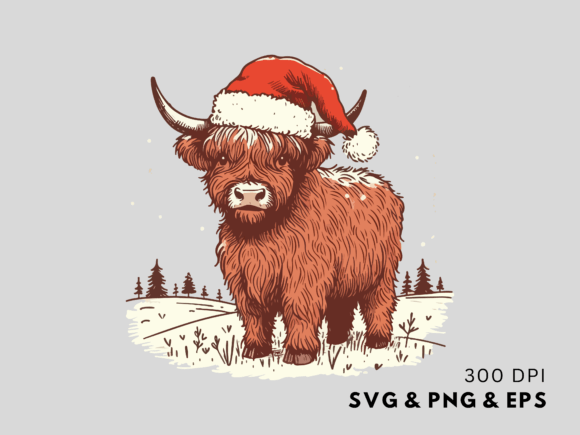 Download Funny Christmas Highland Cow SVG PNG EPS - Svg Collection
