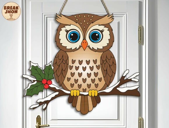 Download Owl Christmas Door Hanger Svg - Svg Collection