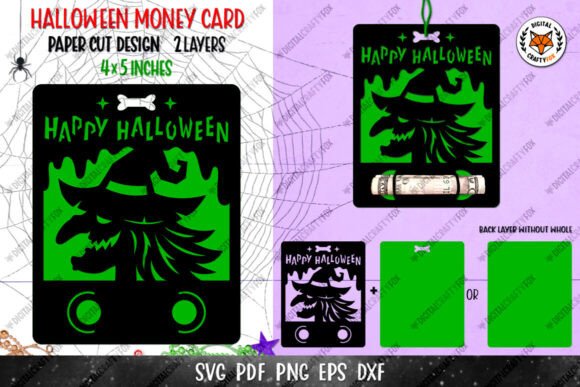 Download Halloween Witch Money Card Holder SVG - Svg Collection