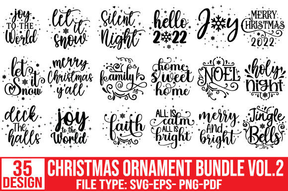 Download Christmas Ornament Svg Bundle Vol.2 - Svg Collection