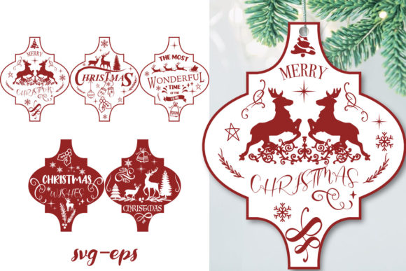 Download Christmas Arabesque Tile SVG Bundle - Svg Collection