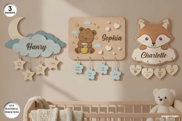 Download Baby Birth Stats Sign SVG Bundle - Svg Collection